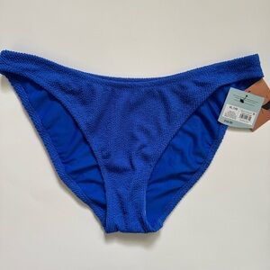 Shade & Shore Royal Blue Bikini Bottoms NWT Size XL Low Rise High Leg Cheeky